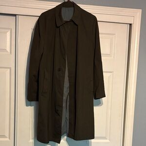 Sears vintage Men's dark green Trench Coat